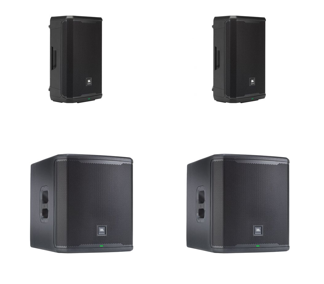 JBL 2x PRX 912 + 2x PRX 915 XLF - zestaw nagłośnieniowy