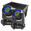Flash 2x LED MOVING HEAD 19x15W ZOOM 3 SECTIONS ver.03.22 - zestaw głowic + case (F7100765)