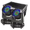 Flash 2x LED MOVING HEAD 19x15W ZOOM 3 SECTIONS ver.03.22 - zestaw głowic + case (F7100765)