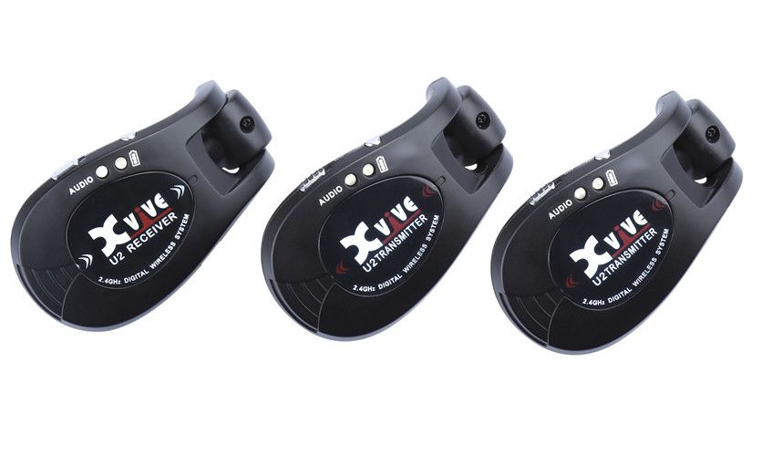 XVive XVive U2 Guitar Wireless System Bundle, 2 x Transmitter + 1 x Receiver - Black XVive U2 Guitar Wireless System Bundle, 2 x Transmitter + 1 x Receiver - Black