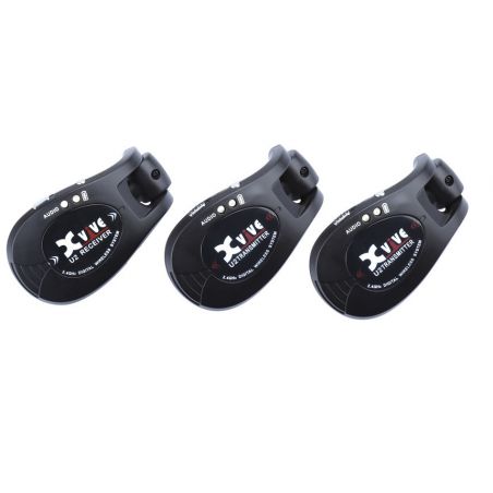 XVive XVive U2 Guitar Wireless System Bundle, 2 x Transmitter + 1 x Receiver - Black