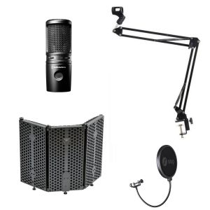 Audio-Technica AT2020USB-XP - zestaw studyjny mikrofon ekran statyw pop filtr