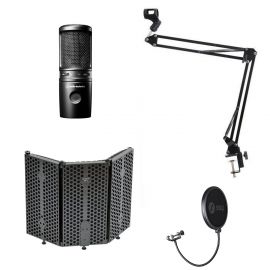 Audio-Technica AT2020USB-XP - zestaw studyjny mikrofon ekran statyw pop filtr