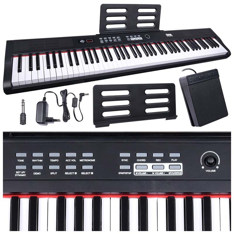 DNA PP 88 pianino cyfrowe pełnowymiarowe keyboard do nauki