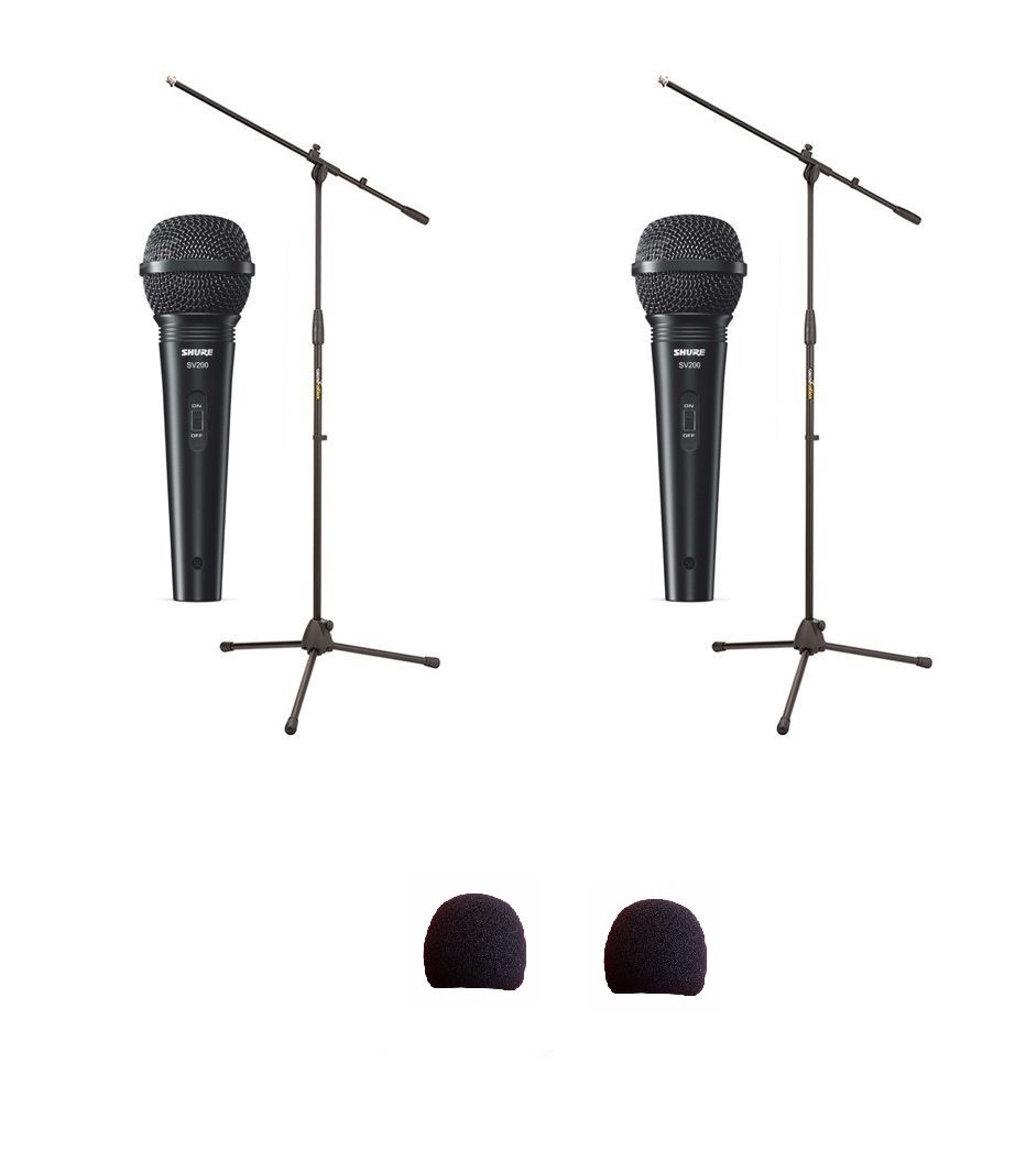 Shure 2x SV 200 - zestaw mikrofonów + akcesoria