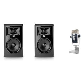 JBL 2x 305P MKII - monitory studyjne aktywne + AKG LYRA