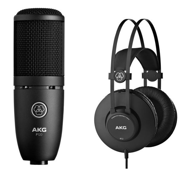 AKG P120 + K52 - mikrofon pojemnościowy +słuchawki