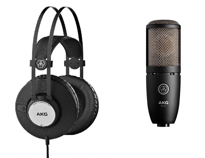 AKG P220 + K72 - mikrofon pojemnościowy + słuchawki