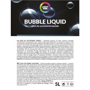 LIGHT4ME BUBBLE LIQUID 5L - płyn do wytwornicy baniek