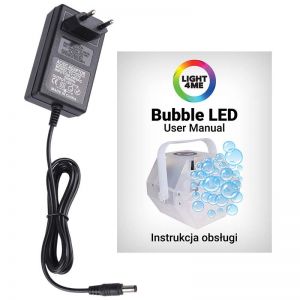 LIGHT4ME BUBBLE LED - mała wydajna wytwornica baniek + płyn 5l