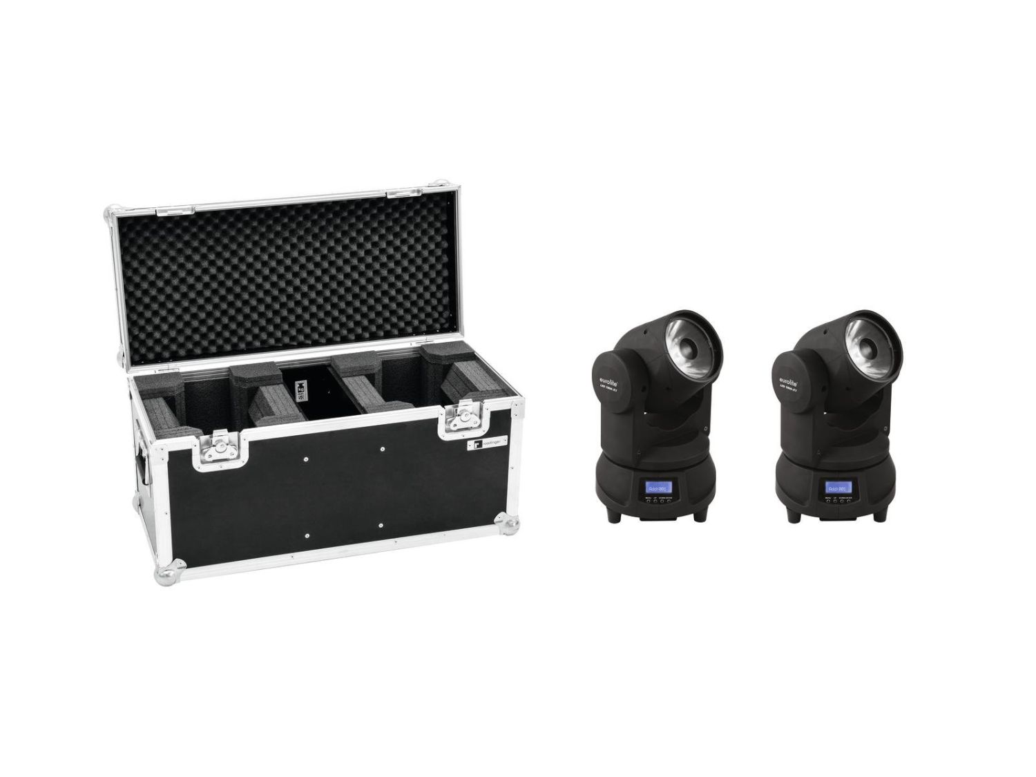 EUROLITE Set 2x LED TMH-X1 Moving-Head Beam + Case EUROLITE Set 2x LED TMH-X1 Moving-Head Beam + Case