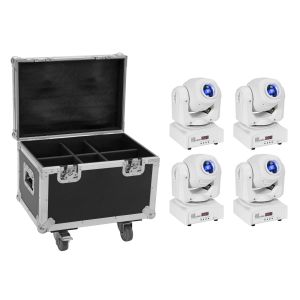 EUROLITE Set 4x LED TMH-S60 Moving-Head-Spot wh + Case