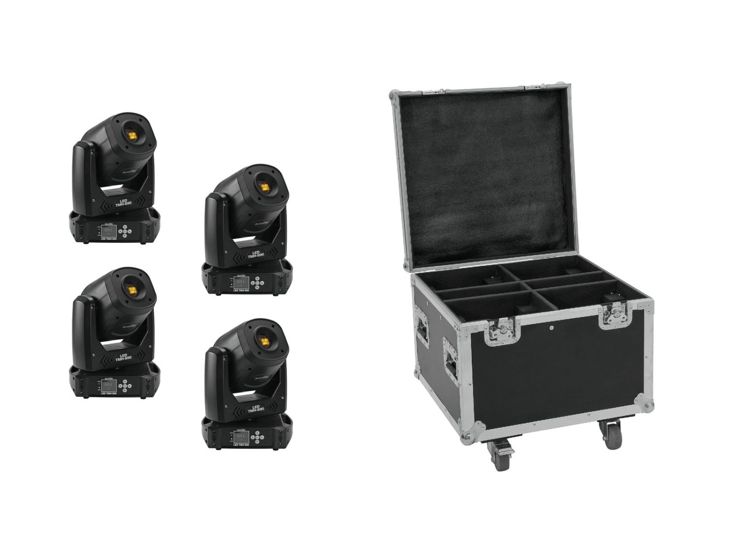 EUROLITE Set 4x LED TMH-S90 + Case EUROLITE Set 4x LED TMH-S90 + Case
