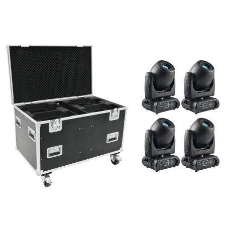 FUTURELIGHT Set 4x DMH-160 MK2 + Case with wheels