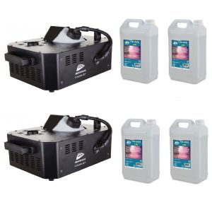 JB Systems 2x COLOR JET - wytwornica dymu z RGB LED + 4x 5l płyn CO2