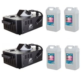 JB Systems 2x COLOR JET - wytwornica dymu z RGB LED + 4x 5l płyn CO2