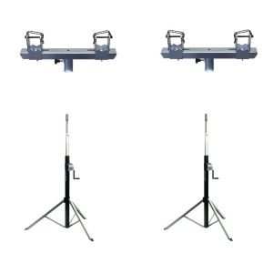 Duratruss 2x DT ST-3800B + 2x TA400 - statywy z korbą + adaptery