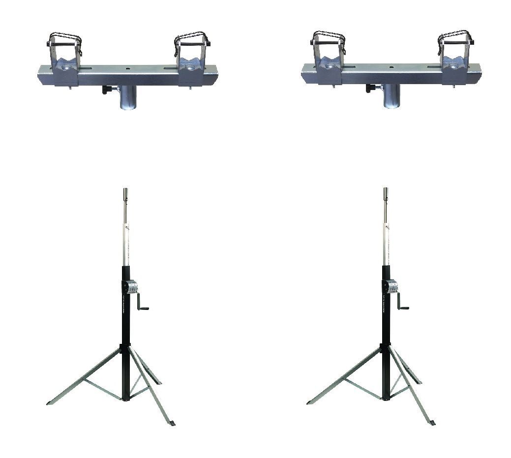 Duratruss 2x DT ST-3800B + 2x TA400 - statywy z korbą + adaptery