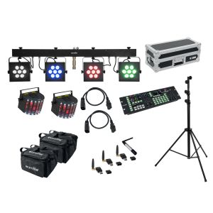 EUROLITE Set LED KLS-3002 + Laser Derby Mobile Bundle - zestaw oświetleniowy