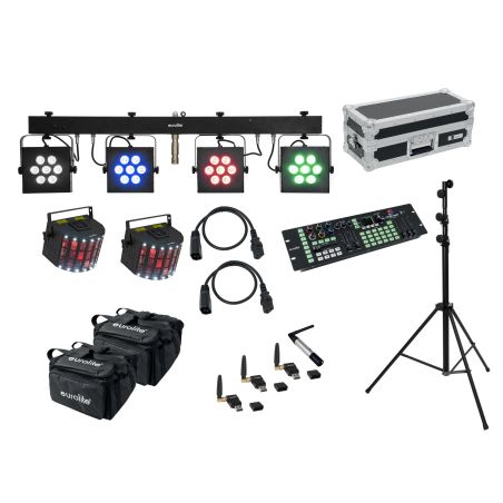 EUROLITE Set LED KLS-3002 + Laser Derby Mobile Bundle