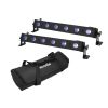 EUROLITE Set 2x LED BAR-6 QCL RGB+UV Bar + Soft Bag