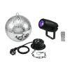 EUROLITE Mirror Ball 20cm with motor + LED PST-5 QCL Spot bk - kula lustrzana zestaw