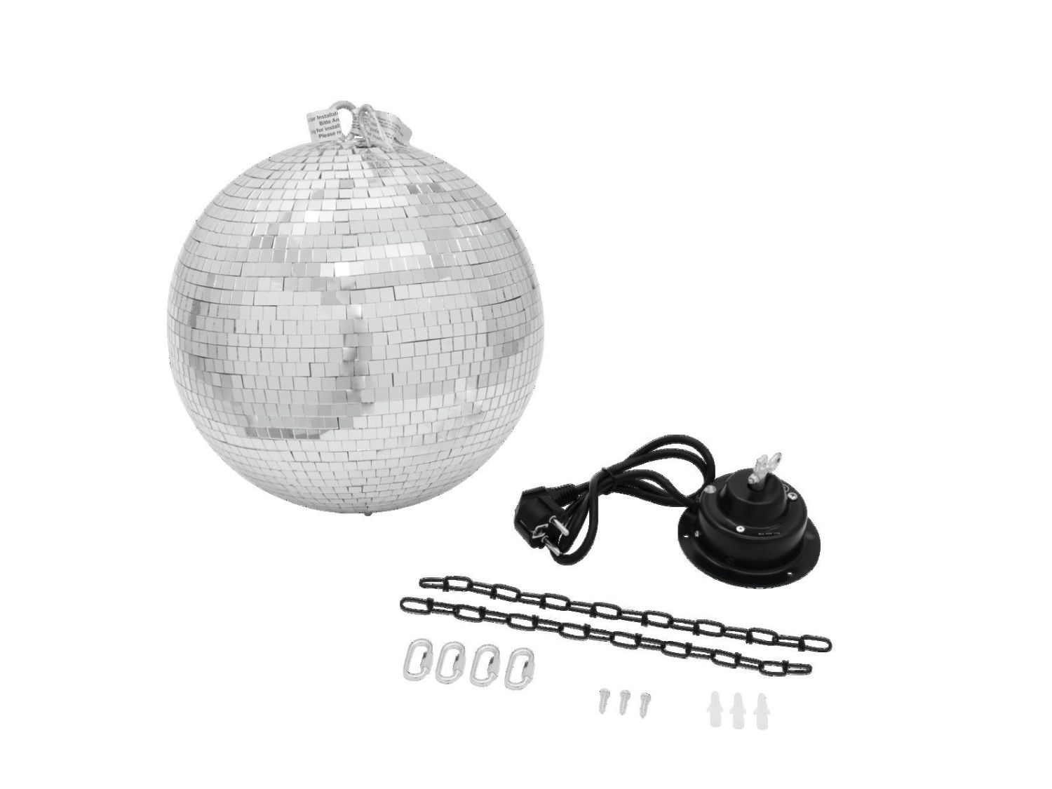 EUROLITE Mirror Ball 30cm, with MD-1515 Motor EUROLITE Mirror Ball 30cm, with MD-1515 Motor - kula lustrzana zestaw