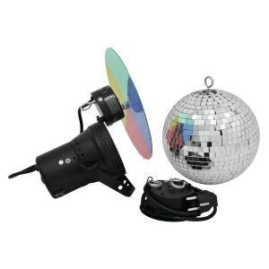 EUROLITE Mirror Ball Set 20cm with Pinspot - kula lustrzana zestaw