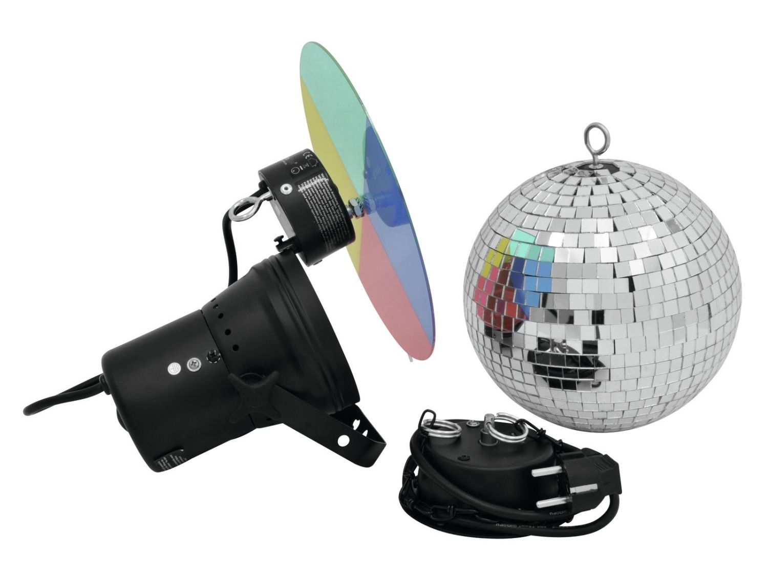 EUROLITE Mirror Ball Set 20cm with Pinspot EUROLITE Mirror Ball Set 20cm with Pinspot - kula lustrzana zestaw