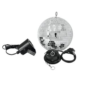 EUROLITE Mirror Ball Set 20cm with LED Spot - kula lustrzana zestaw