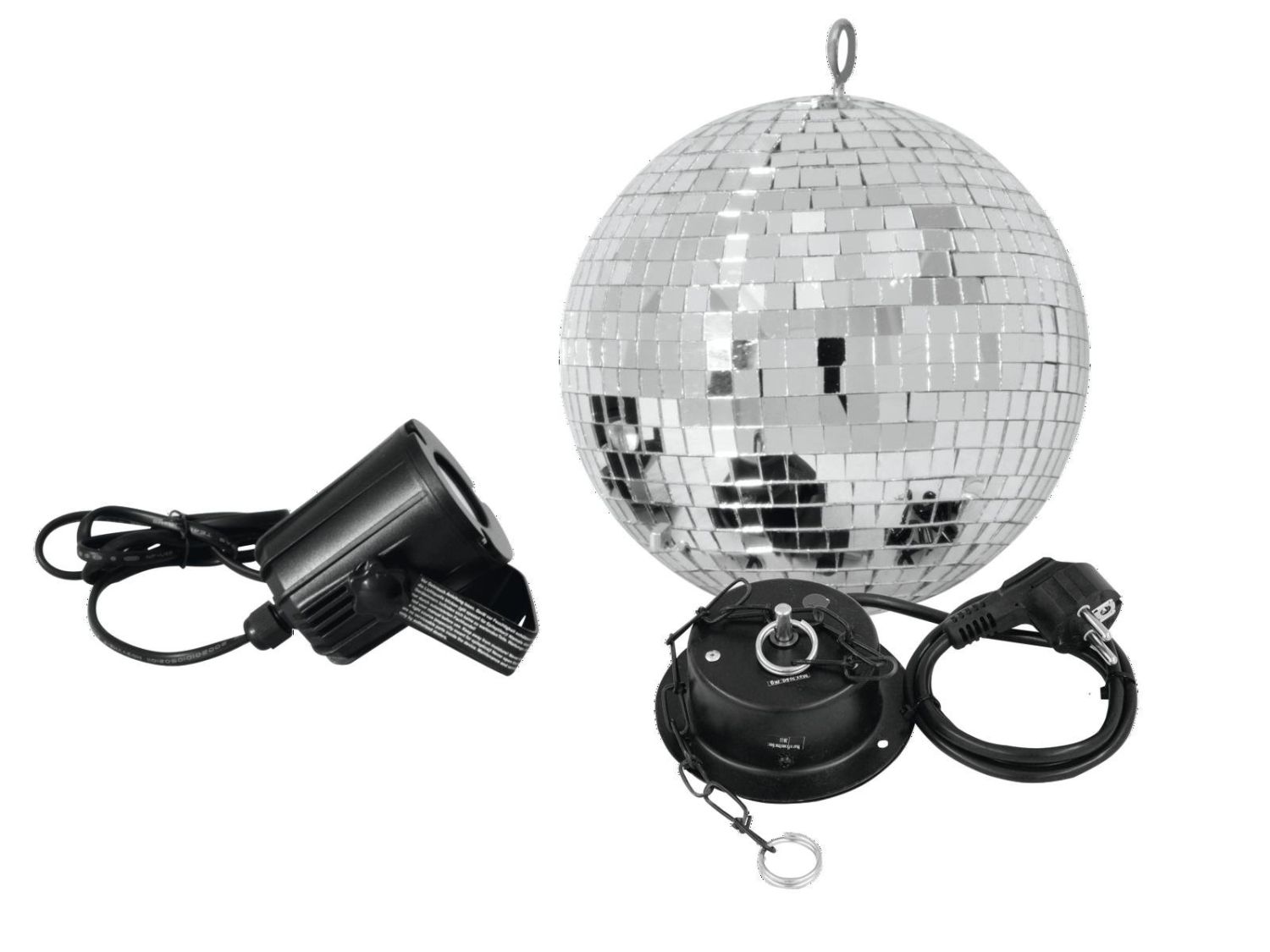 EUROLITE Mirror Ball Set 20cm with LED Spot EUROLITE Mirror Ball Set 20cm with LED Spot - kula lustrzana zestaw