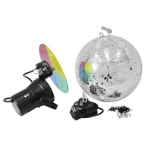 EUROLITE Mirror Ball Set 30cm with Pinspot - kula lustrzana zestaw