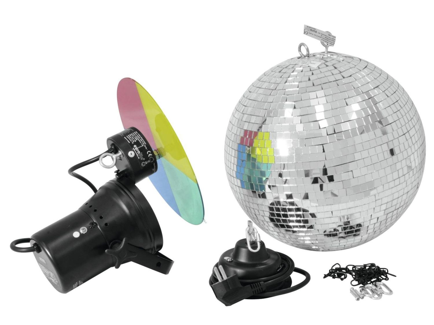 EUROLITE Mirror Ball Set 30cm with Pinspot EUROLITE Mirror Ball Set 30cm with Pinspot - kula lustrzana zestaw