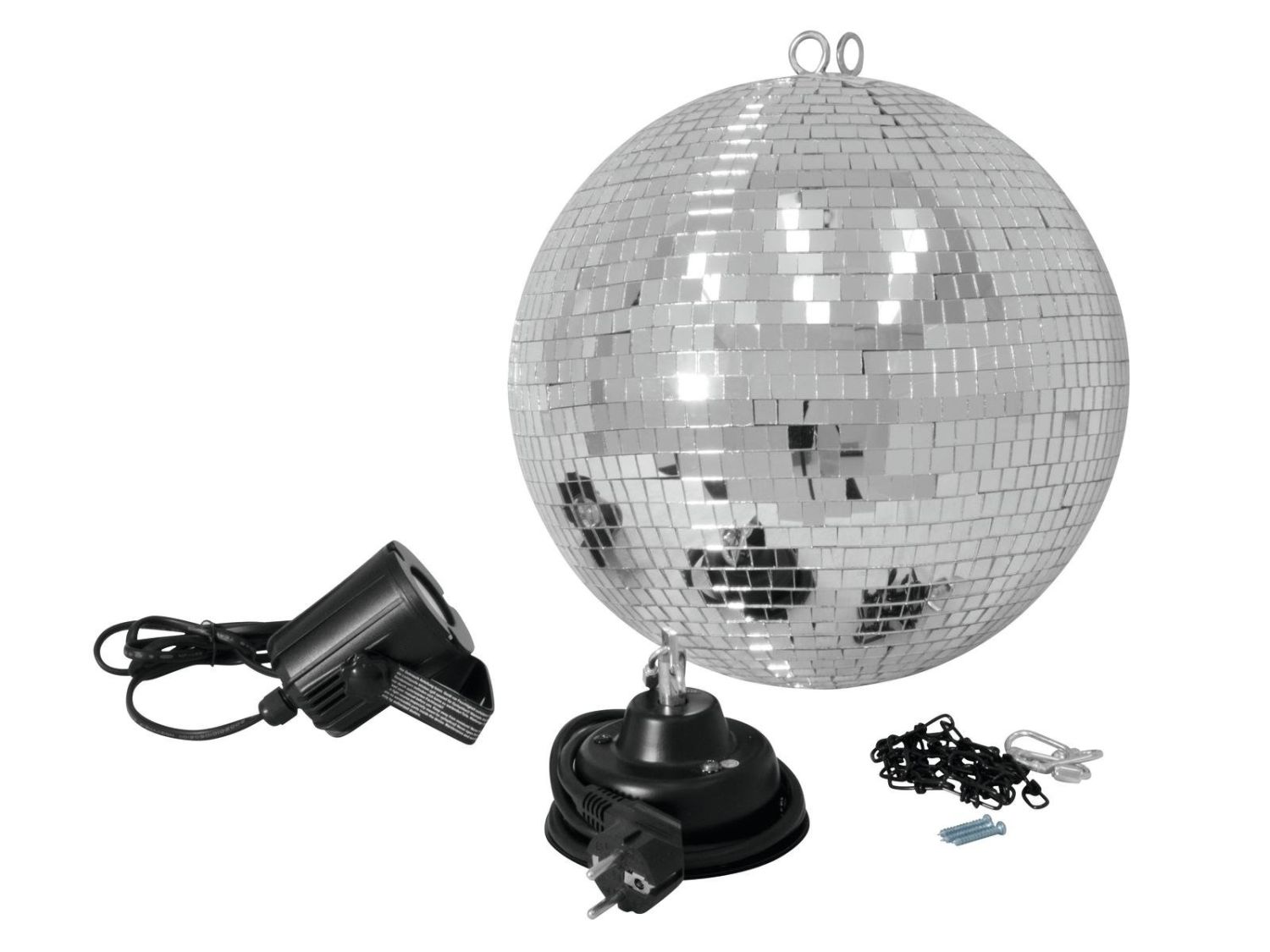 EUROLITE Mirror Ball Set 30cm with LED Spot EUROLITE Mirror Ball Set 30cm with LED Spot - kula lustrzana zestaw