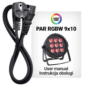 LIGHT4ME PAR RGBW 9x10 reflektor sceniczny LED oprawa oświetleniowa