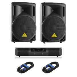 Behringer 2x B212XL + NX3000 + 2x MSC-115/SW - zestaw nagłośnieniowy