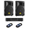 Behringer 2x B212XL + NX3000 + 2x MSC-115/SW - zestaw nagłośnieniowy