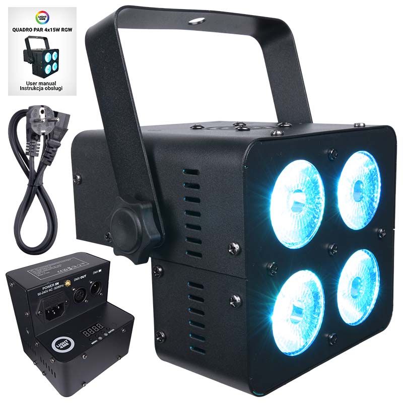 LIGHT4ME QUADRO PAR 4x15W RGBW reflektor sceniczny LED LIGHT4ME QUADRO PAR 4x15W RGBW reflektor sceniczny LED