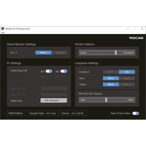 Tascam US-1x2HR - interfejs audio USB