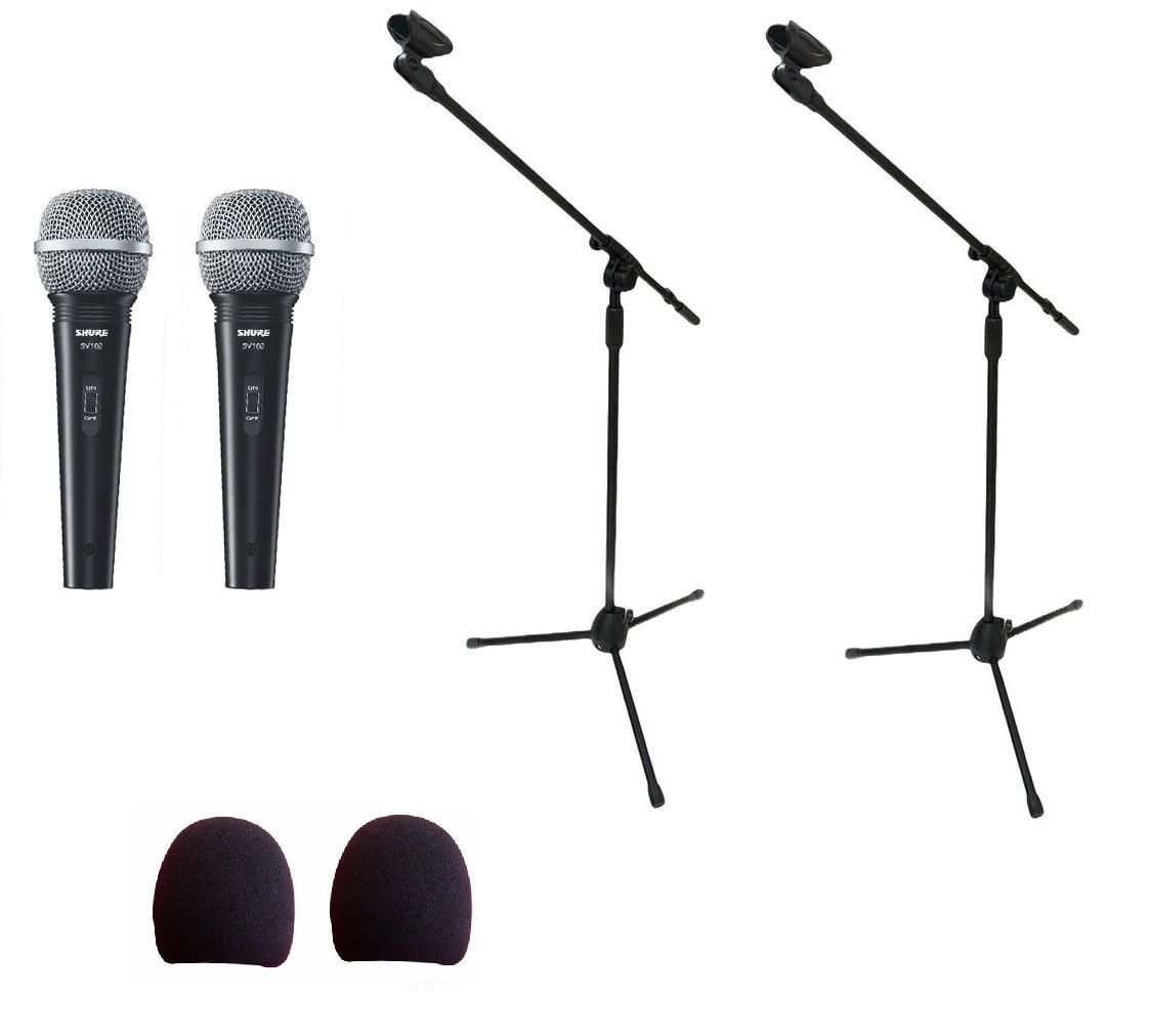 Shure 2x SV 100 - zestaw mikrofonów + akcesoria