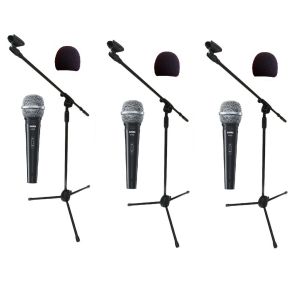 Shure 3x SV 100 - zestaw mikrofonów + akcesoria