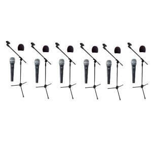 Shure 6x SV 100 - zestaw mikrofonów + akcesoria