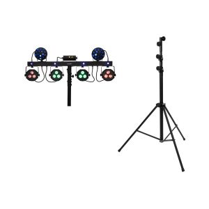 EUROLITE Set LED KLS Laser Bar Next FX Light Set + STV-60-WOT EU Steel stand black