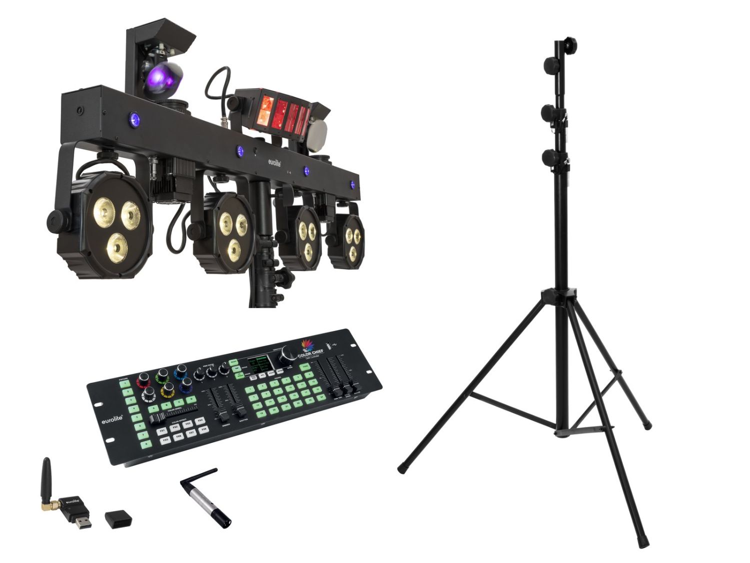 EUROLITE Set LED KLS Scan Next FX Compact Light Set + Controller + Steel stand EUROLITE Set LED KLS Scan Next FX Compact Light Set + Controller + Steel stand
