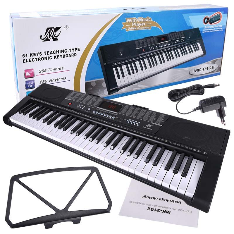 MK 2102 KEYBOARD klawisze organy dla dzieci do nauki gry USB MP3 MK 2102 KEYBOARD klawisze organy dla dzieci do nauki gry USB MP3