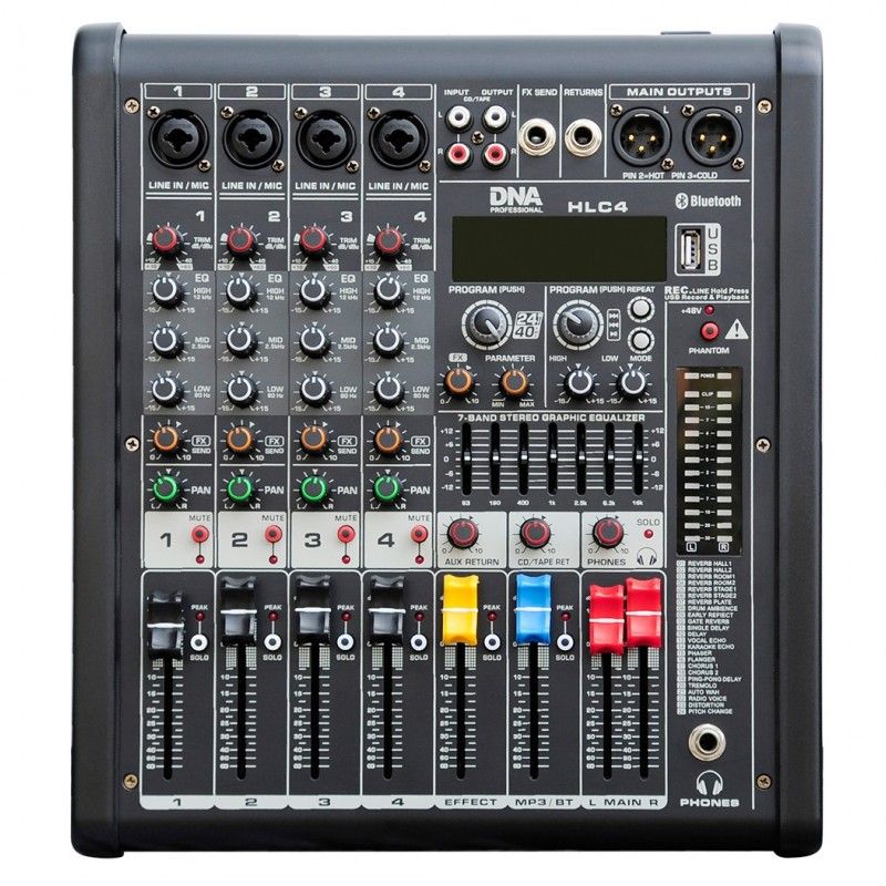 DNA HLC 4 analogowy mikser audio 4 kanały DNA HLC 4 analogowy mikser audio 4 kanały