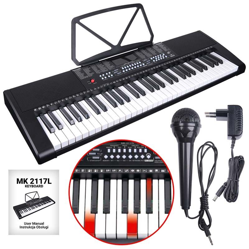 MK 2117L KEYBOARD klawisze organy dla dzieci LED MK 2117L KEYBOARD klawisze organy dla dzieci LED