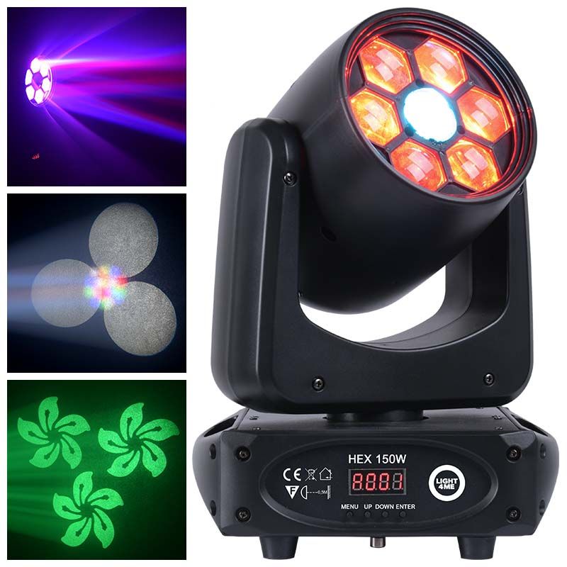 LIGHT4ME HEX 150W głowica ruchoma LED oświetlenie sceniczne dyskotekowe LIGHT4ME HEX 150W głowica ruchoma LED oświetlenie sceniczne dyskotekowe