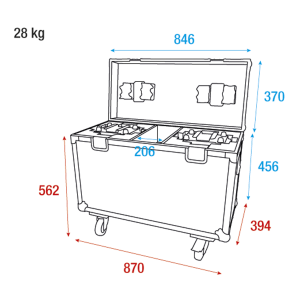 Showtec Case for 2 x Shark - The Meg