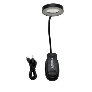 LAMPKA PULPITOWA LED - OKRĄGŁA - 3 TRYBY - LUPA